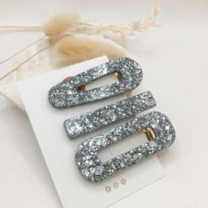 Barrette résine - Argenté