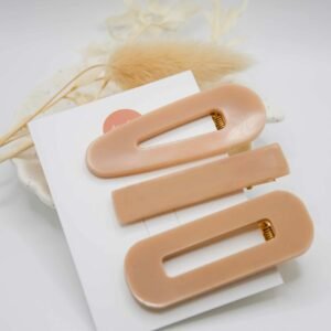 Barrette résine - Beige