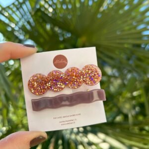 Duo Barrettes - Coralia Violet