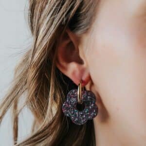 Grandes Créoles Oia - Lilas Étoilé